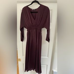 Zara dress, XS, eggplant color, used once.